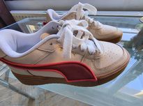 Puma, Спортни обувки CA Pro с контрасти, Бордо, Бял номер 42