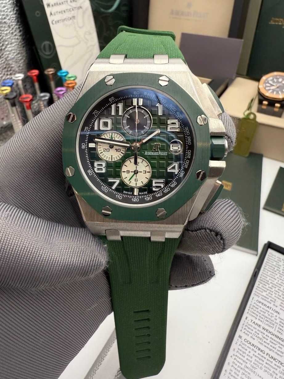 audemars piguet offshore зелено сребро