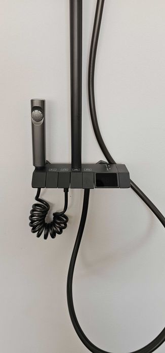 Set Dus Baterie SMART Afisaj LED gri antracit