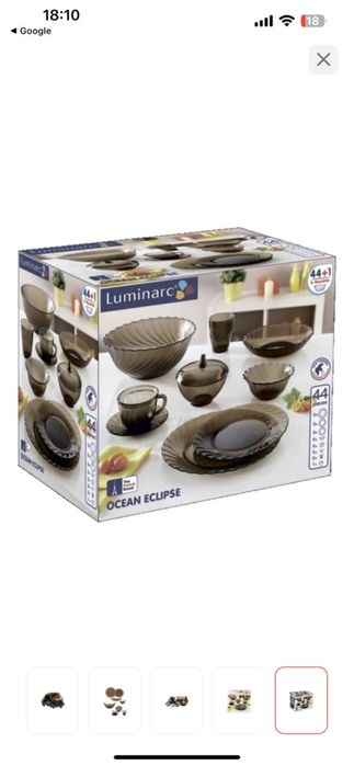 Посуда сервиз новая тарелки стаканы