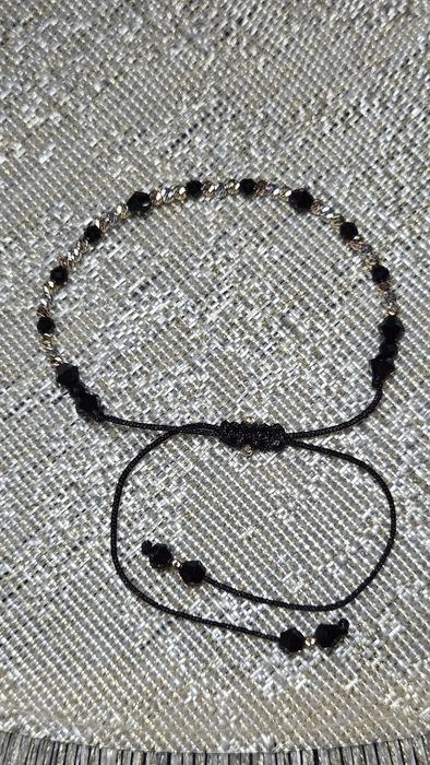 Bratara Aur roz, galben, alb de 14K