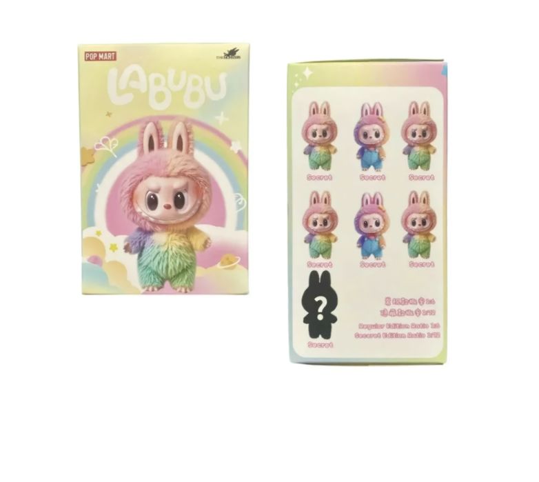 Figurină Labubu Curcubeu – Pop Mart, ediție originală, sigilată