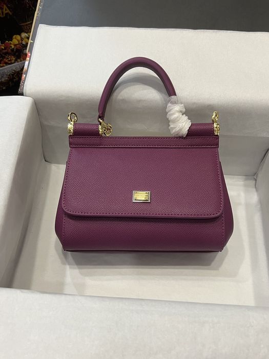 Geanta Dolce Gabbana Sicily 20 cm bordo, Premium