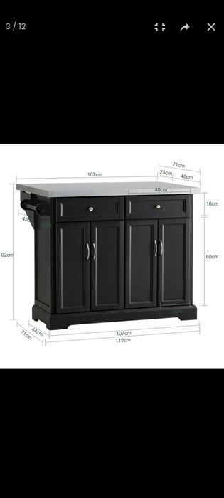 Dulap bucatarie cu blat inox