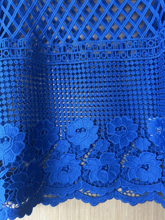 Синя блуза тип мрежа