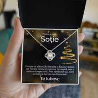 Cadou Colier Argint 925 Pentru Sotie cu mesajul "te iubesc"