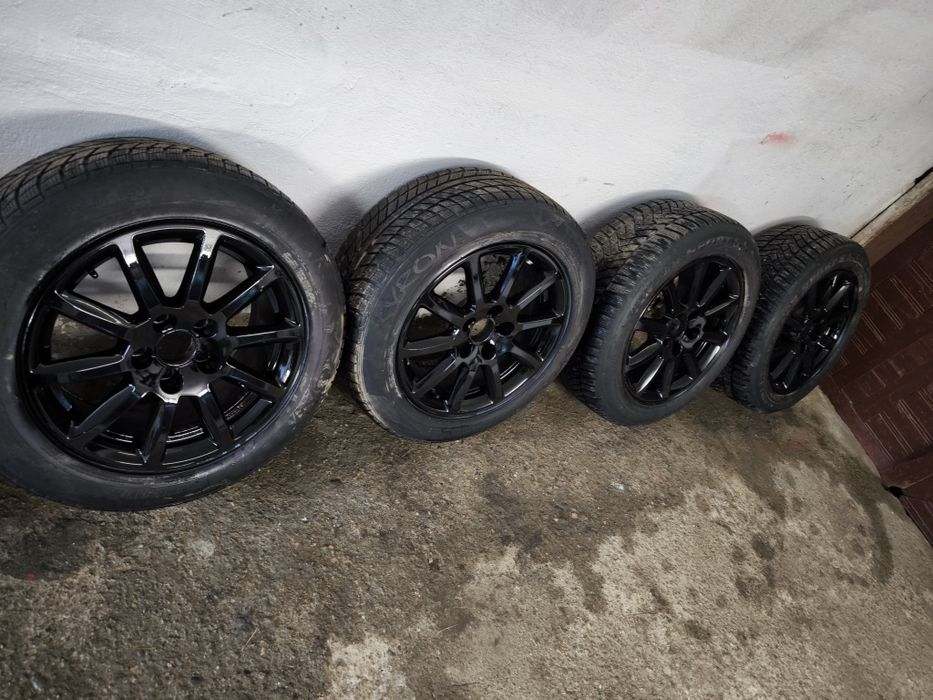 Set roti M+S Jante si anvelope iarna 225 55 16 5x112 audi vw skoda sea