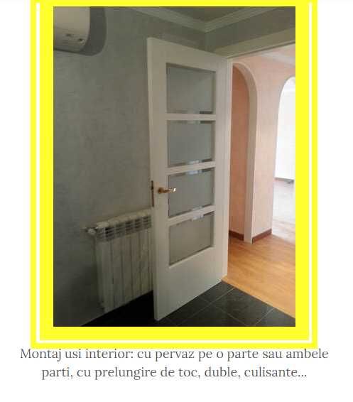 Montaj USI interior / PARCHET.Montator,parchetar,masiv,laminat,tamplar