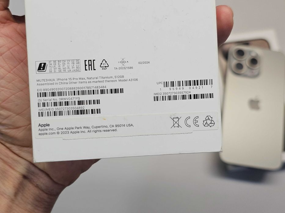 ПРОДАМ iPhone 15 Pro MAX (512GB) Natural / SIM. Состояние ОТЛИЧНОЕ.