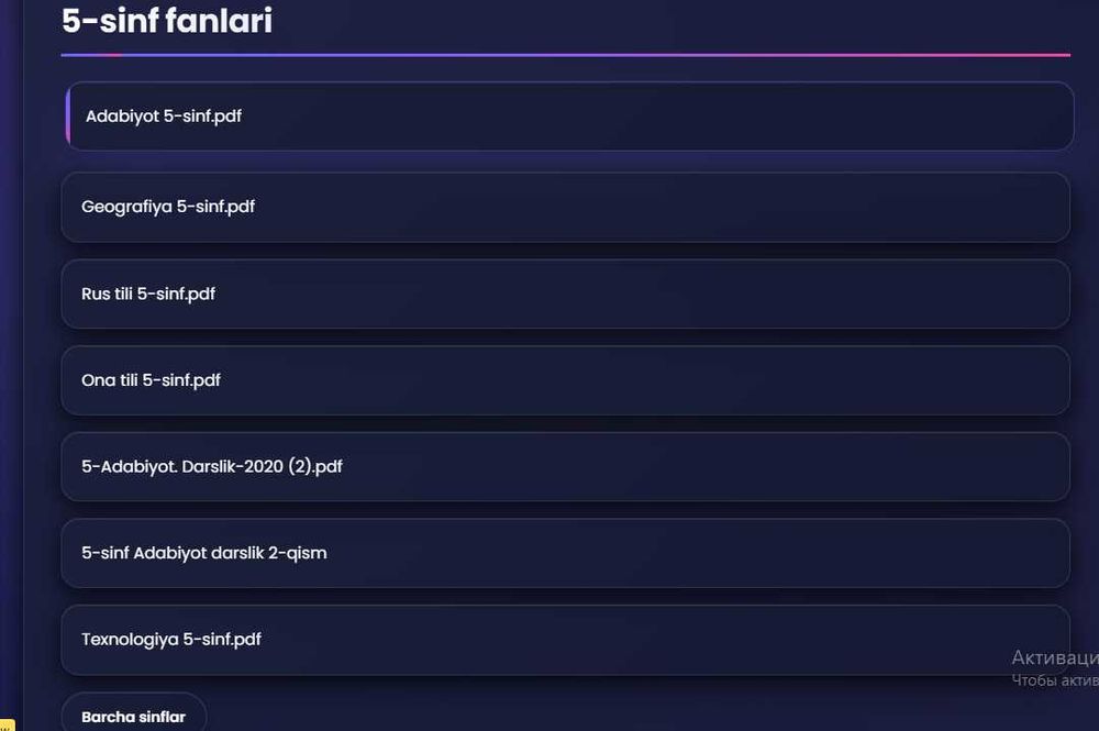 Maktablar uchun Web-sayt ichida testlar,admin panel hammasi ichida bor