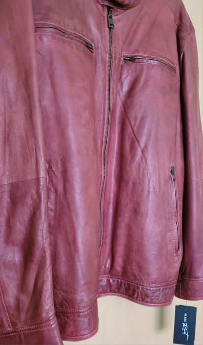 Geaca piele naturala Black Rivet