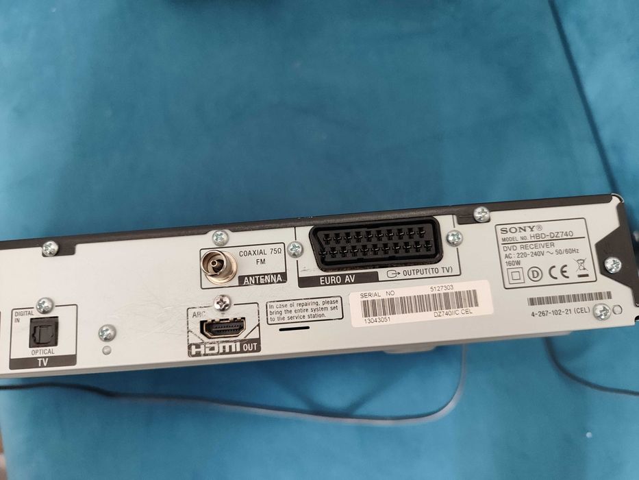 Продавам Система за домашно кино SONY HBD-DZ740, DVD RECEIVER