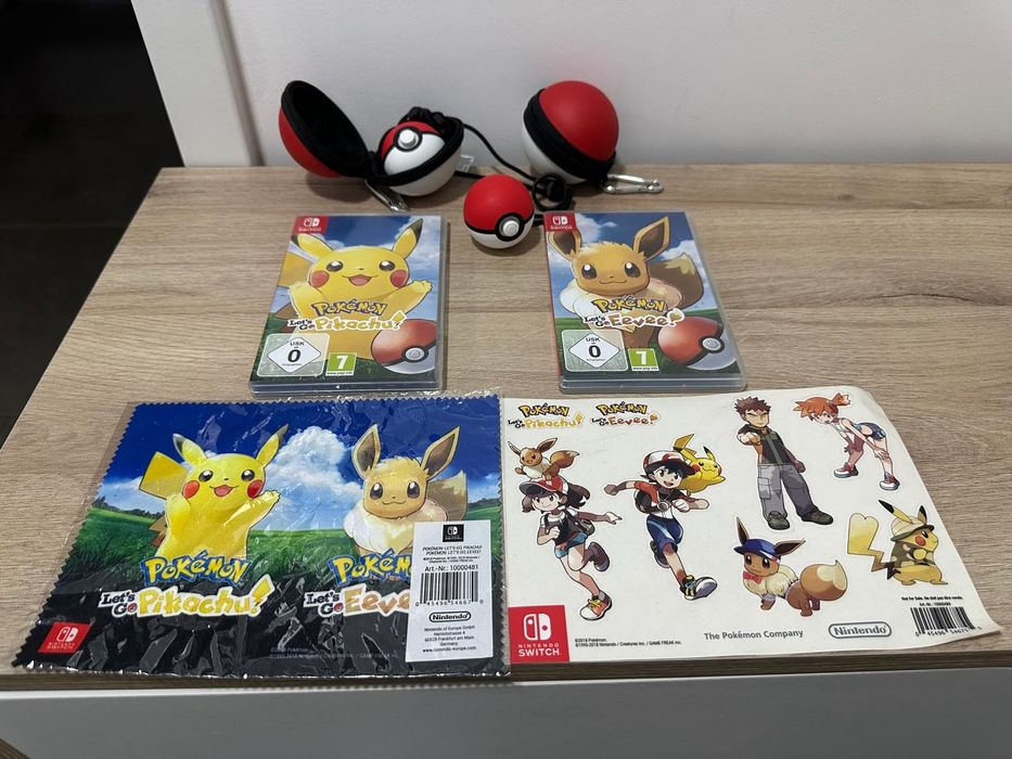 Pokemon Let's go eevee and let'go pikachu cu 2 mingi