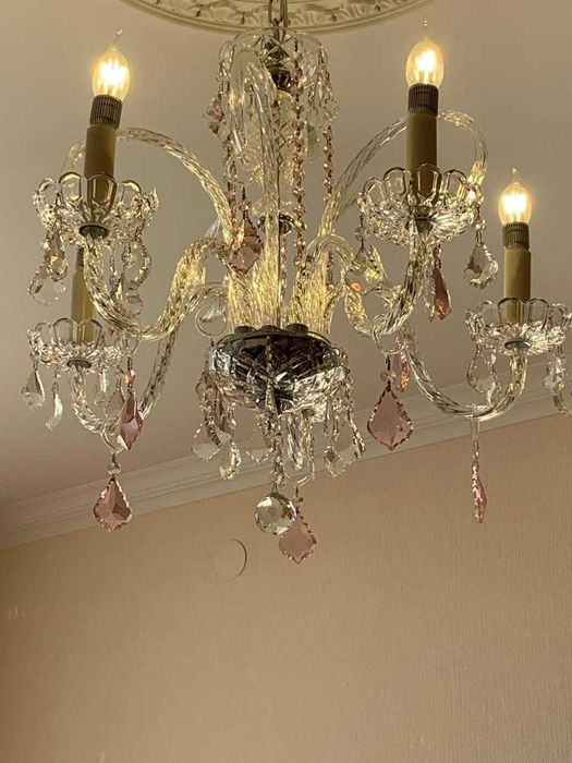 хрустальная люстра 5 рож. ( Италия)