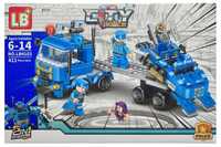 Set de constructie City Police 2 in 1 Camion Robot, 411 piese tip lego