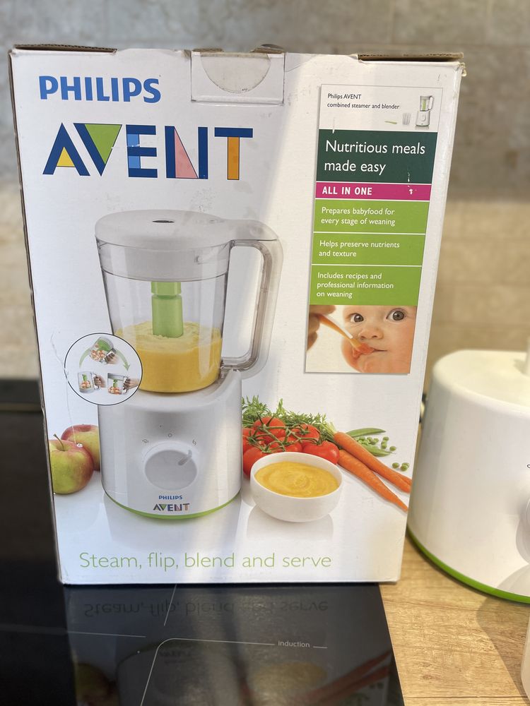 Aparat gatit la abur Philips avent 2 in 1