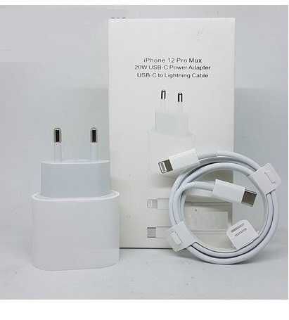 incarcator fast charge iPhone set adaptor 20w + cablu incarcare