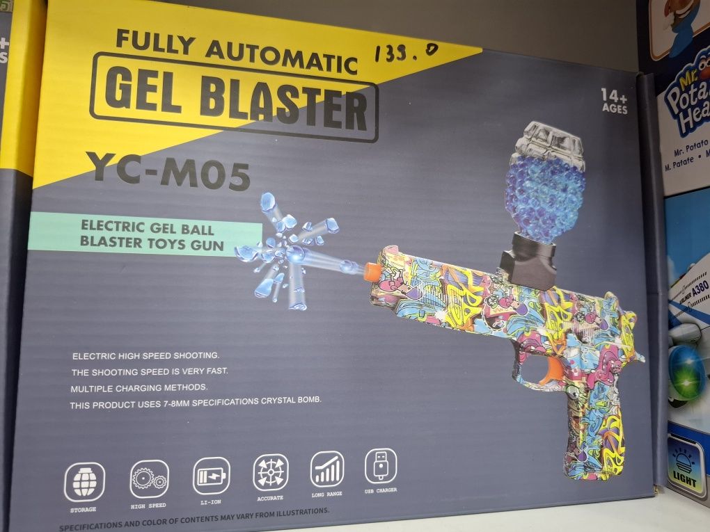 Avtomatik geliviy o'q otuvchi blaster o'yinchog'i геловый бластер
