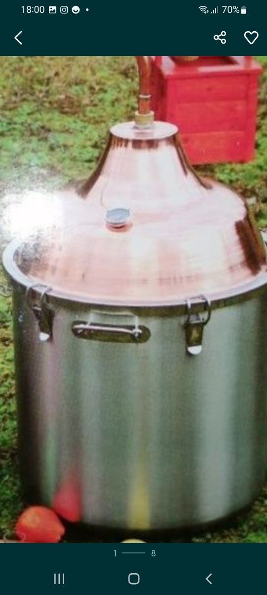 Cazan Țuică/ Pălincă,  complet 50 Litri Ofertă, 50L 2100 lei