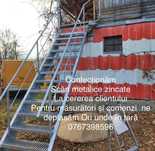 Scara metalica zincata pt exterior cu balustrada