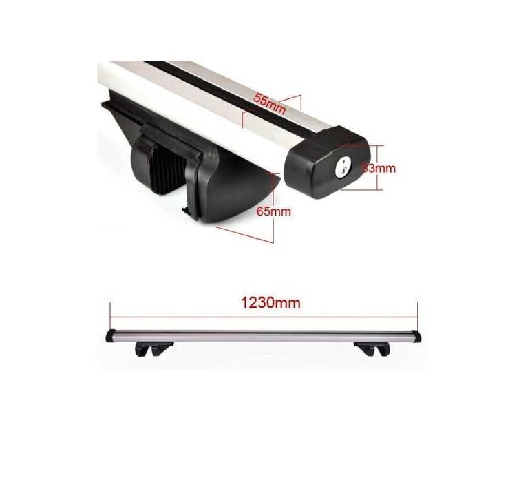 Set bare portbagaj transversale cu cheie pt Dacia Dokker 2012-2021