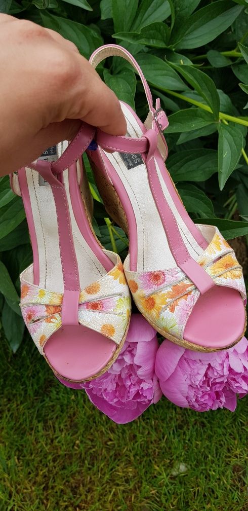 Sandale piele naturală roz