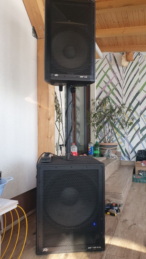 Boxe Peavey dm 115 dark metter ,  Peavey Subwoofer dm 118 , boxă fento