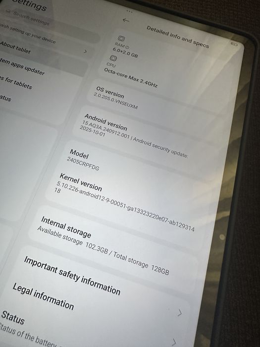 Xiaomi Pad Pro 6 GB RAM/128GB 120Hz Snapdragon7s Gen 2