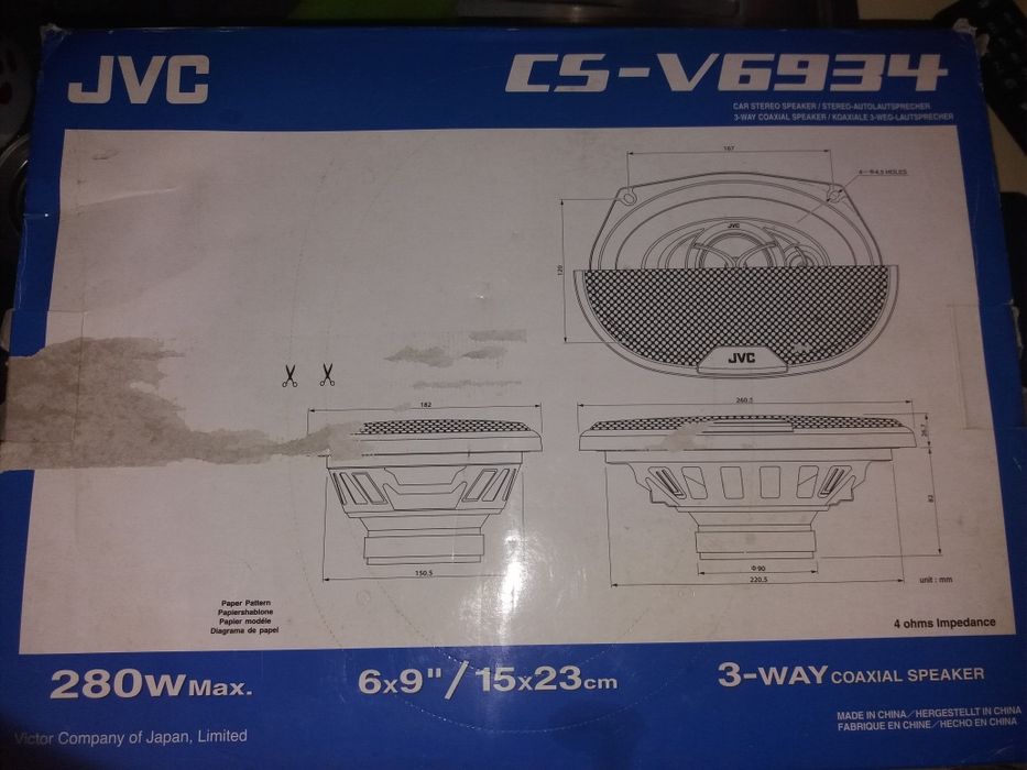 Boxe auto Jvc 280 W