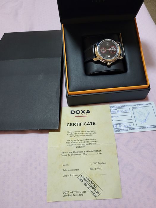 Ceas Doxa  Tc Two 890.10. 105.01 Regulator Steel