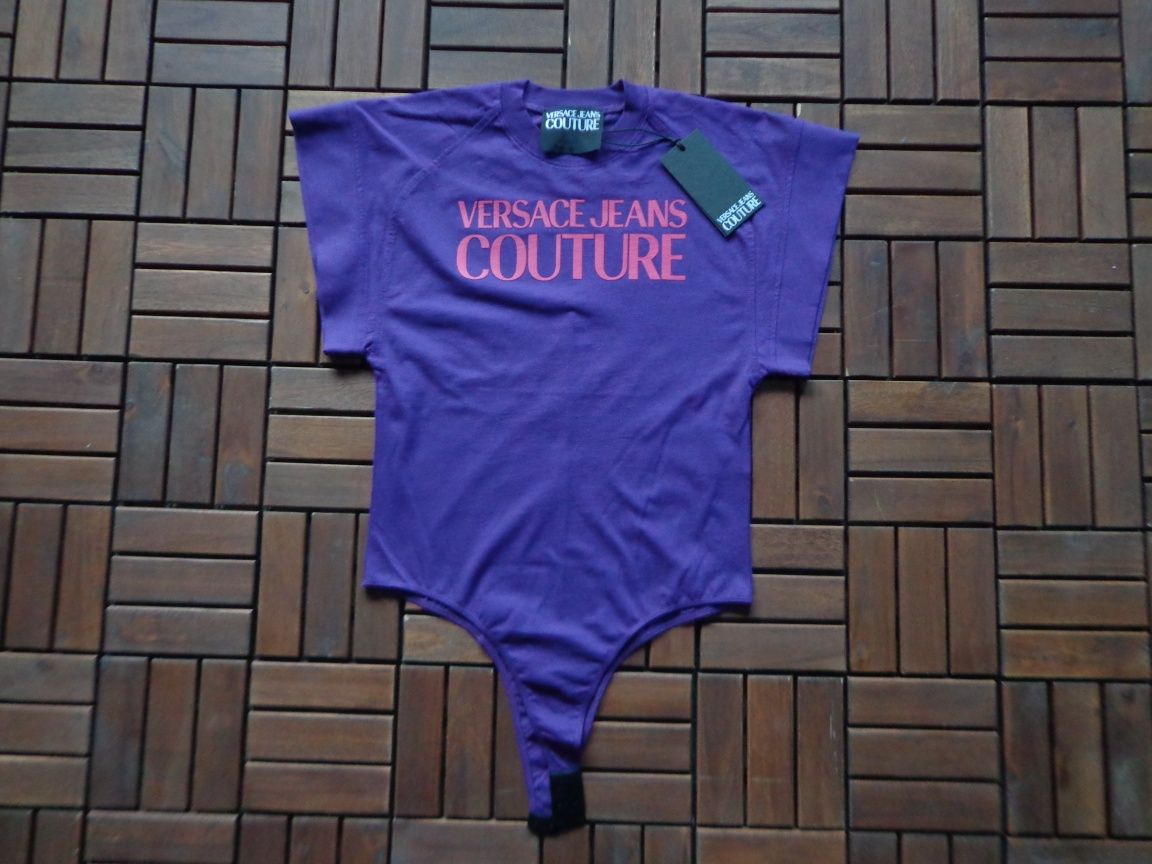 Дамско боди Versace Jeans Couture Purple Body With Logo- размер L