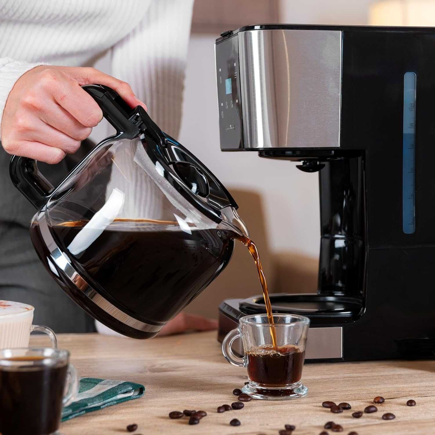 Кафемашина Cecotec Coffee 66 Drop & Touch от Goteo, 12 чаши, 950 W