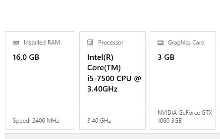 PC Gaming I5-7500, GTX 1060, 16GB RAM, SSHD