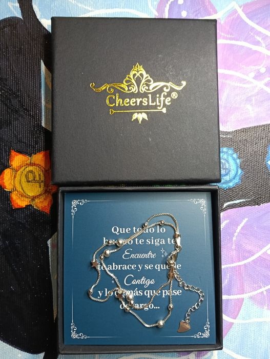 Brățară din Argint 925 – Model Dublu cu Steluțe, Biluțe și Charm Inimă