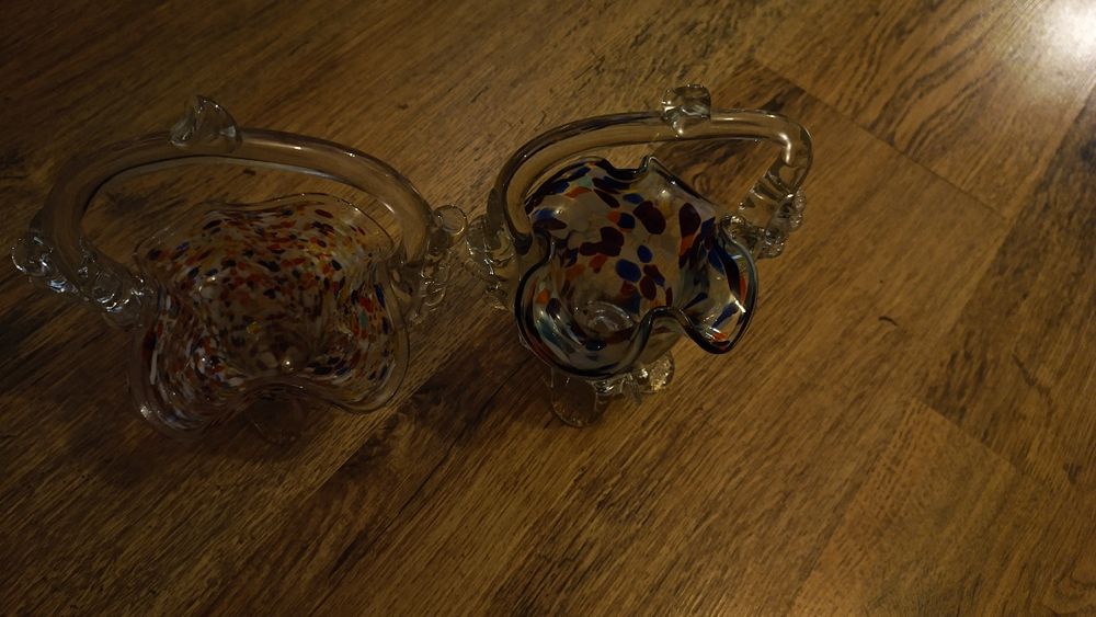 Set 2 coșulețe sticlă