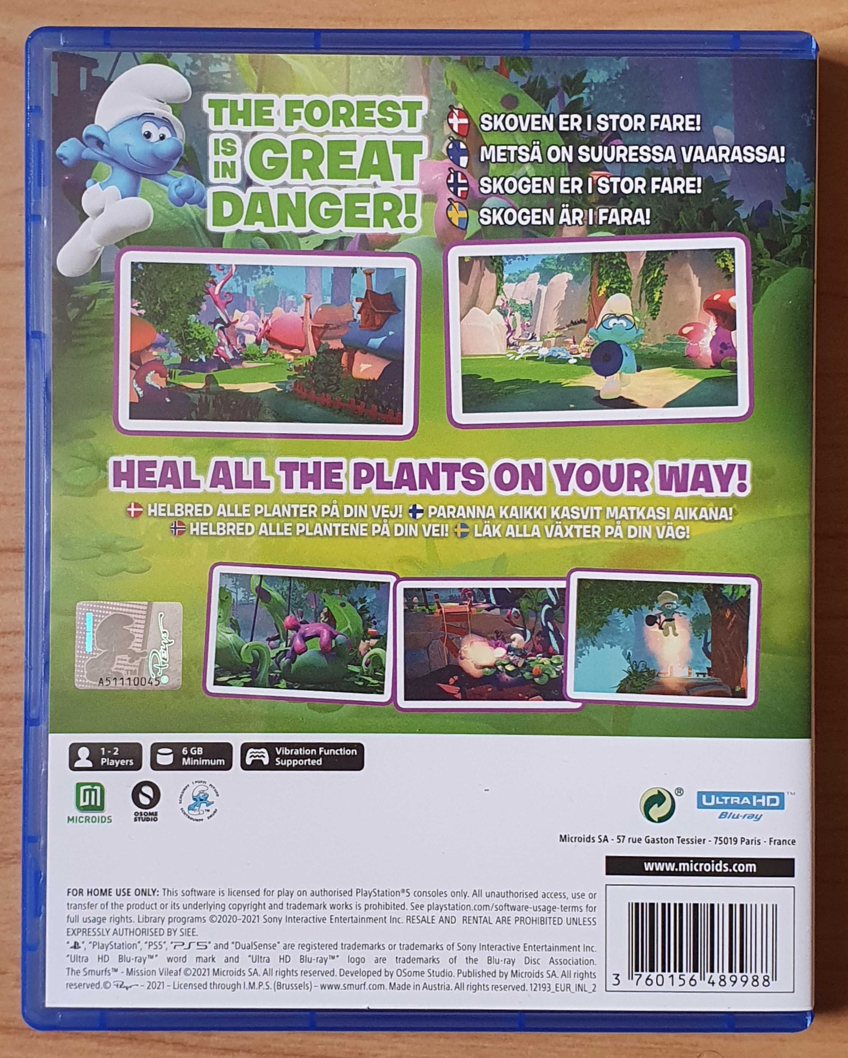 Smurfs Mission Vileaf PS5 Playstation 5 Плейстейшън Смърфовете PS игра