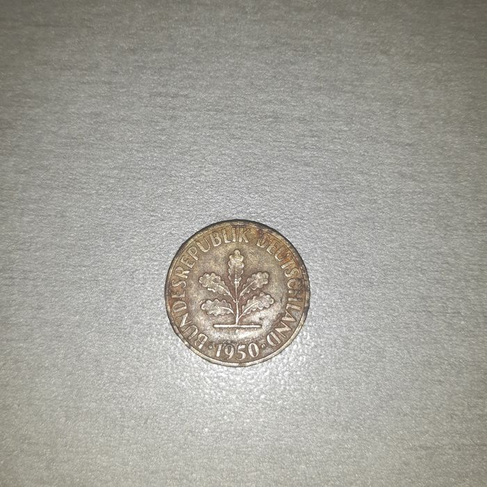 Moneda germana 5 pfennig (1950)