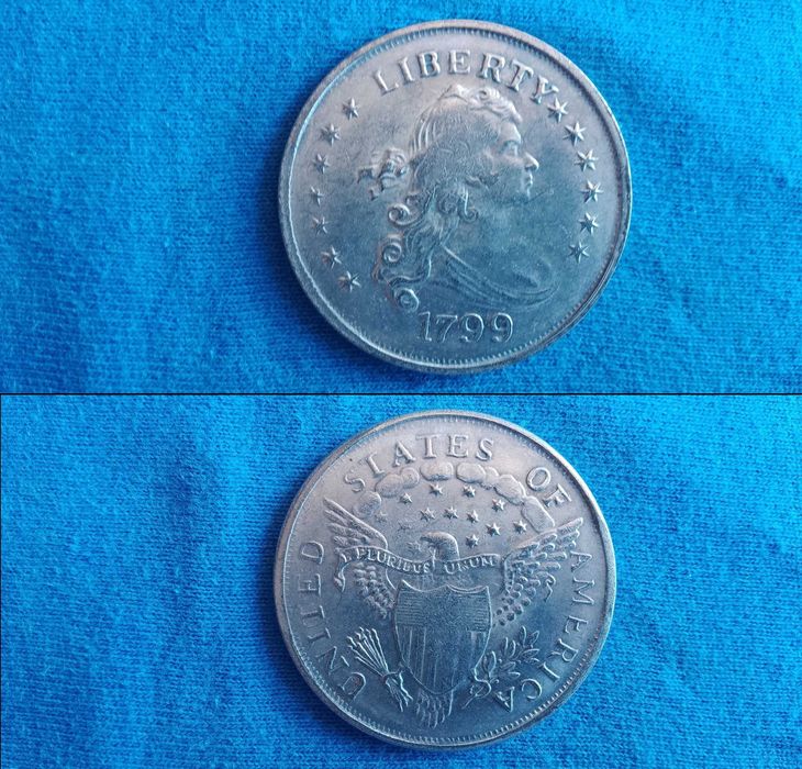 Silver Dollars 3 Monede de Argint USA FINE silver one dollar coins