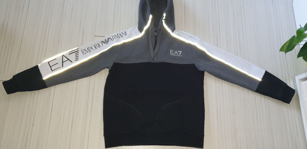 Emporio Armani EA7 Hoodie Half Zip Mens  50/L ОРИГИНАЛ! Мъжки Суичер!