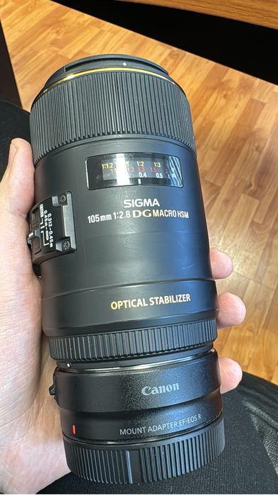 Obiectiv Sigma Macro 105mm f/2.8 Canon + adaptor Canon EF EOS R