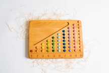 Set Montessori Abacus din lemn pentru numeratie de la 1 la 10