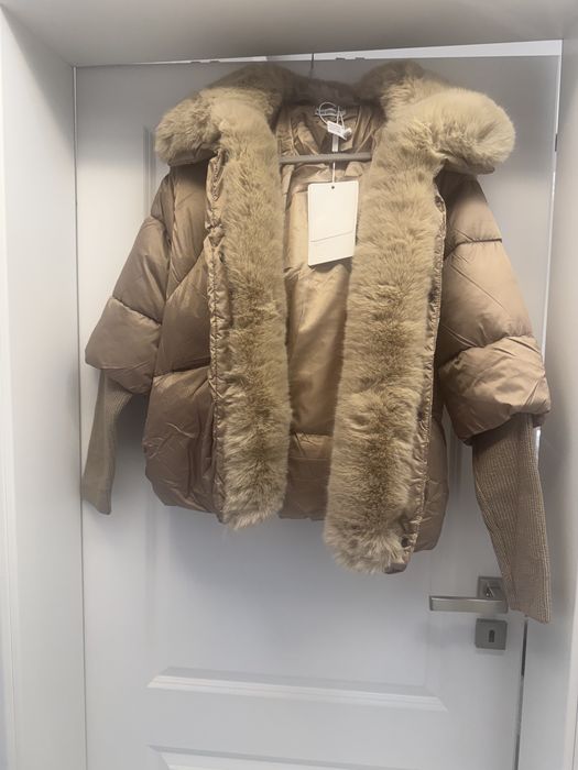 Geaca dama maro cu blana masura M