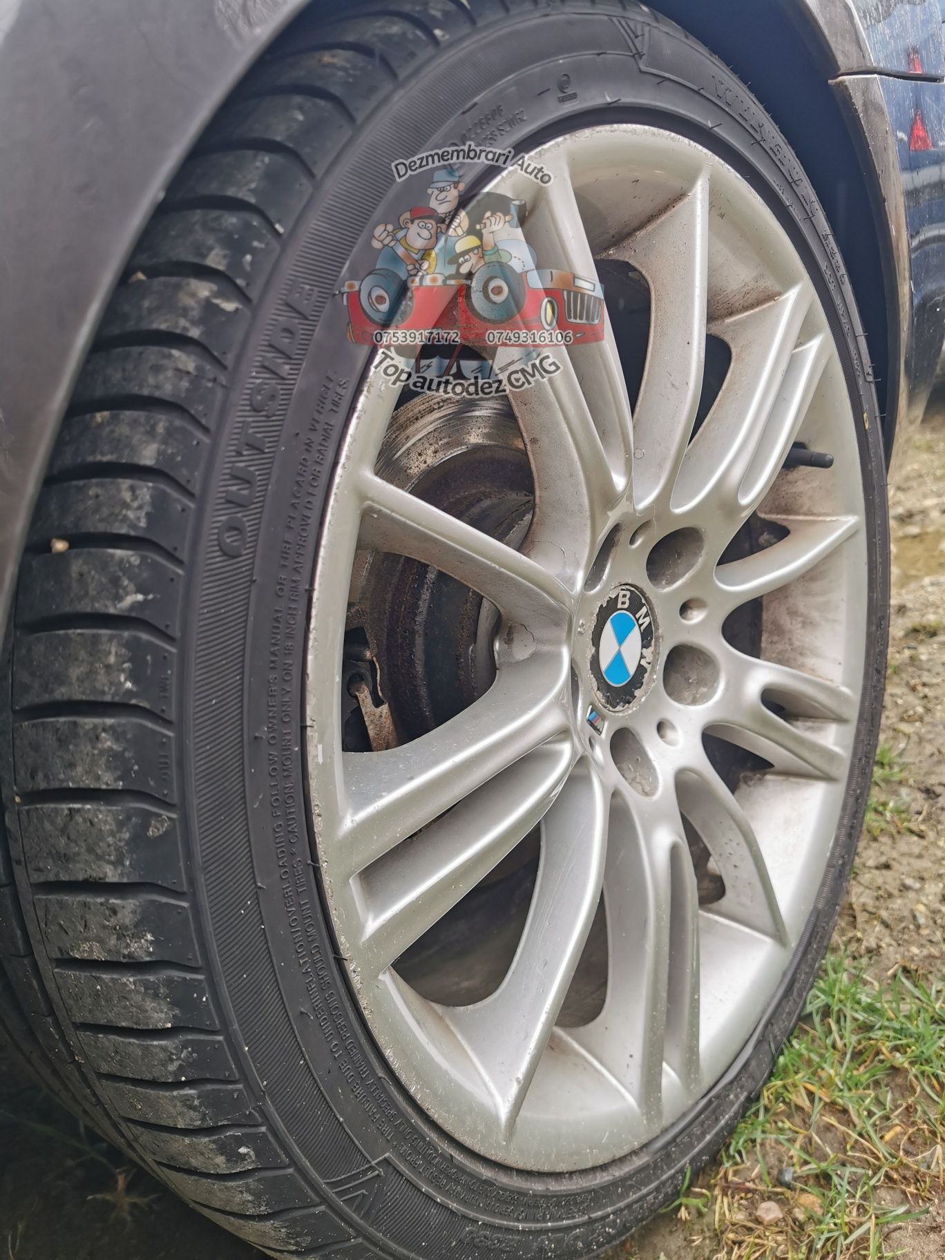 Jante M Bmw R18 5x120 Style 193 cauciucuri vara DOT 2022 doua latimi