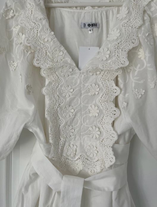 Rochie Iiana din bumbac, cu broderie