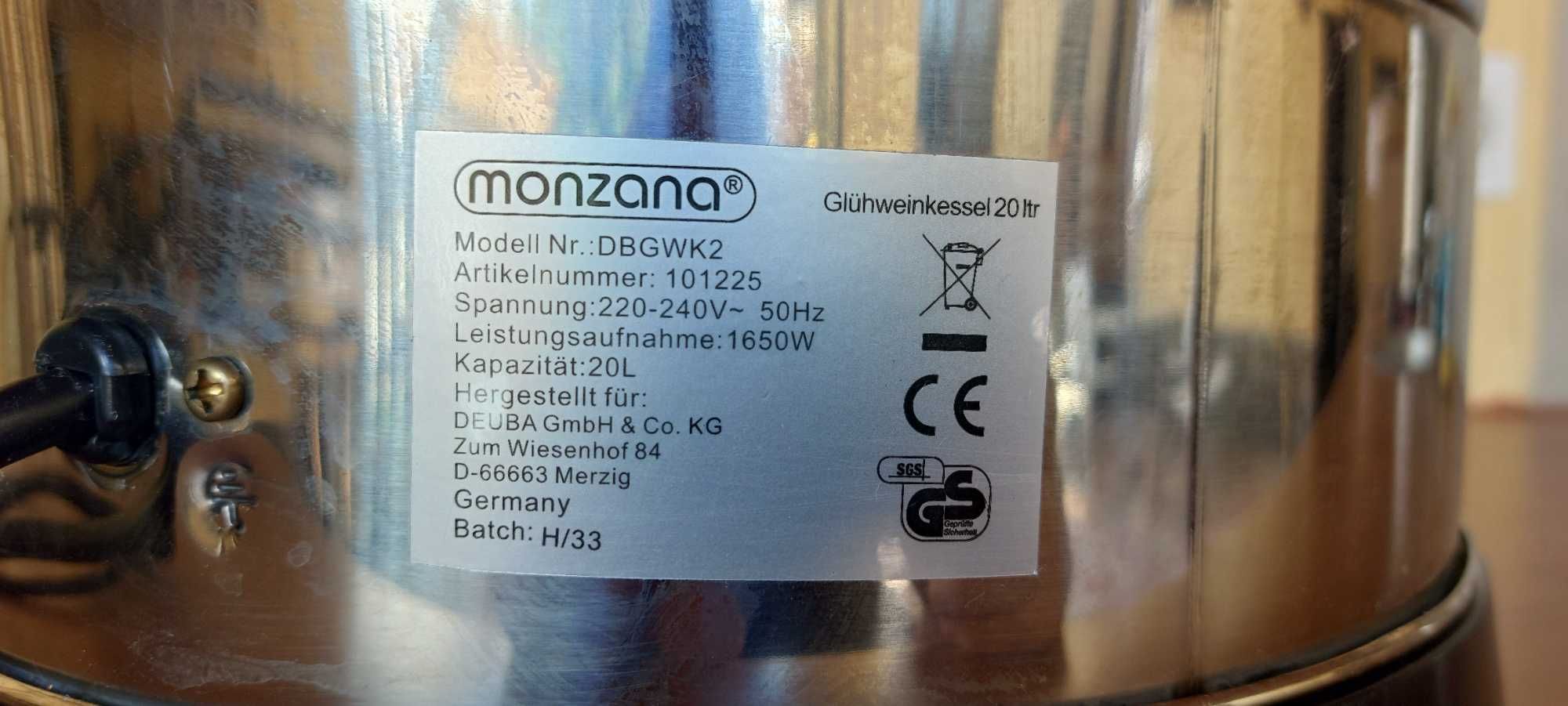 Monzana DBWGK2, fierbator de vin - cazan vin fiert, profesional, inox