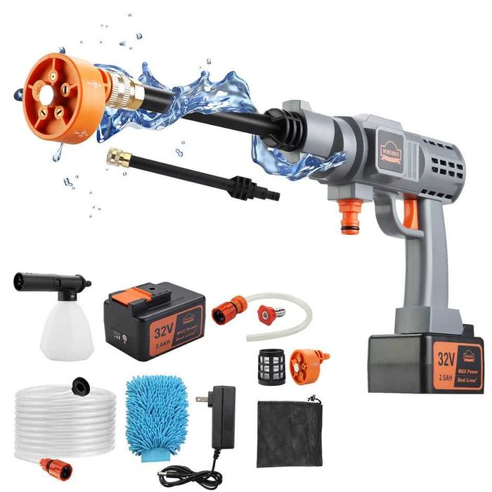 Pistol de spalat cu presiune cu acumulator - 700 psi/32V