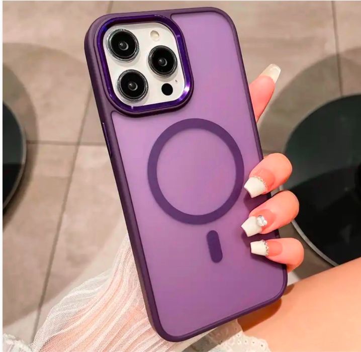 Iphone 14/15/16/17/PRO/MAX/PLUS Husa Magsafe Spate Mat Magnetic Inside