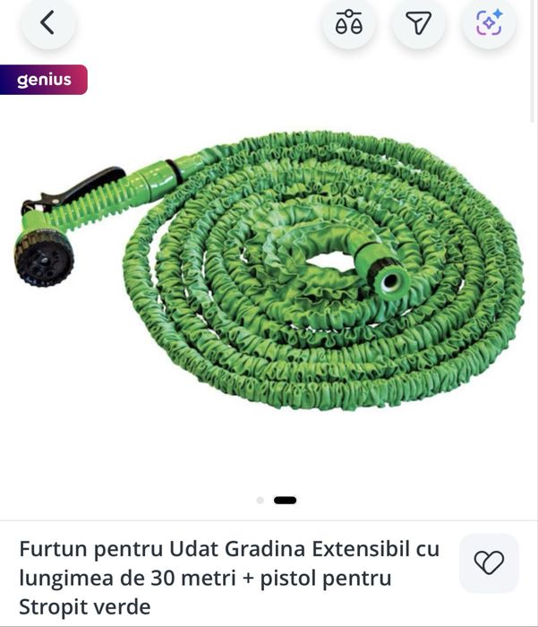 Furtun extensibil 30 m + pistol pt stopit gradina