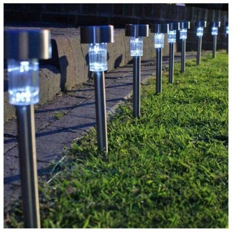 Set 10 Lampi Solare cu LED Tip Felinar pentru Curte Rezistente la Apa