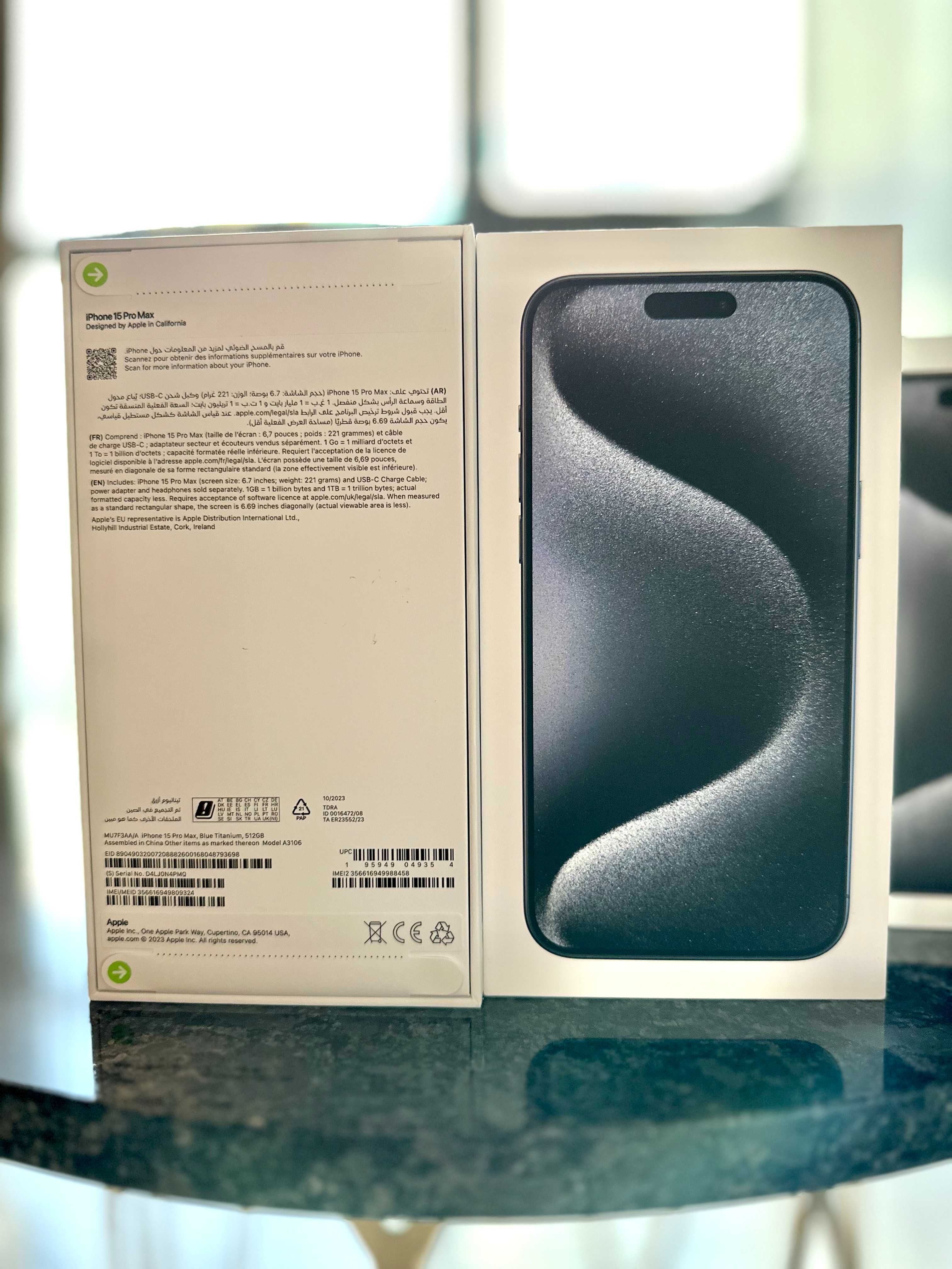 iPhone 15 Pro, 512Гб ОРИГИНАЛ, новый, Natural TITANIUM. Apple Store